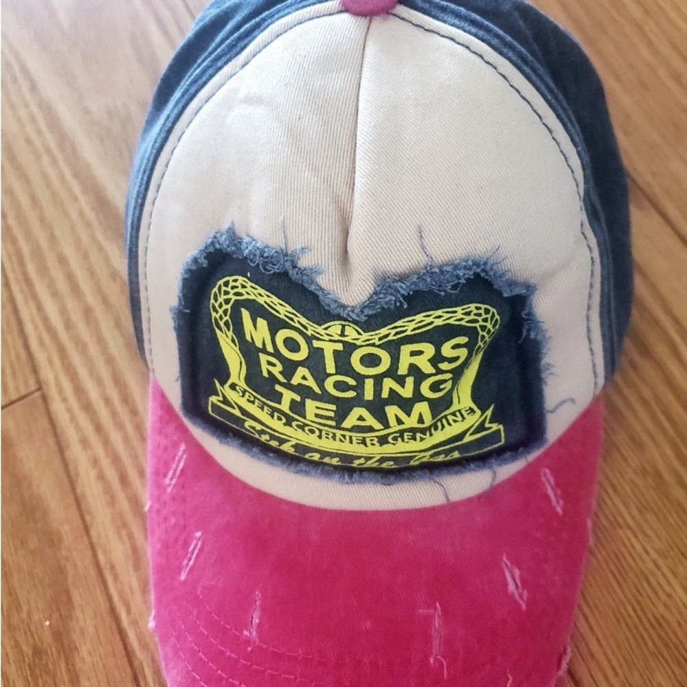 New! Washed Jean Patchwork Cotton Baseball Hat - image 3